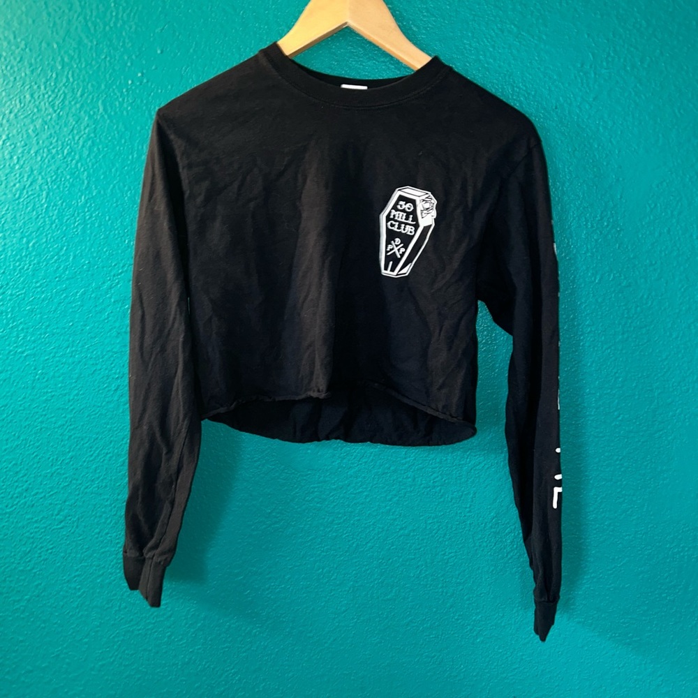 Pewdiepie long sleeve home cropped shirt 50million  club size small